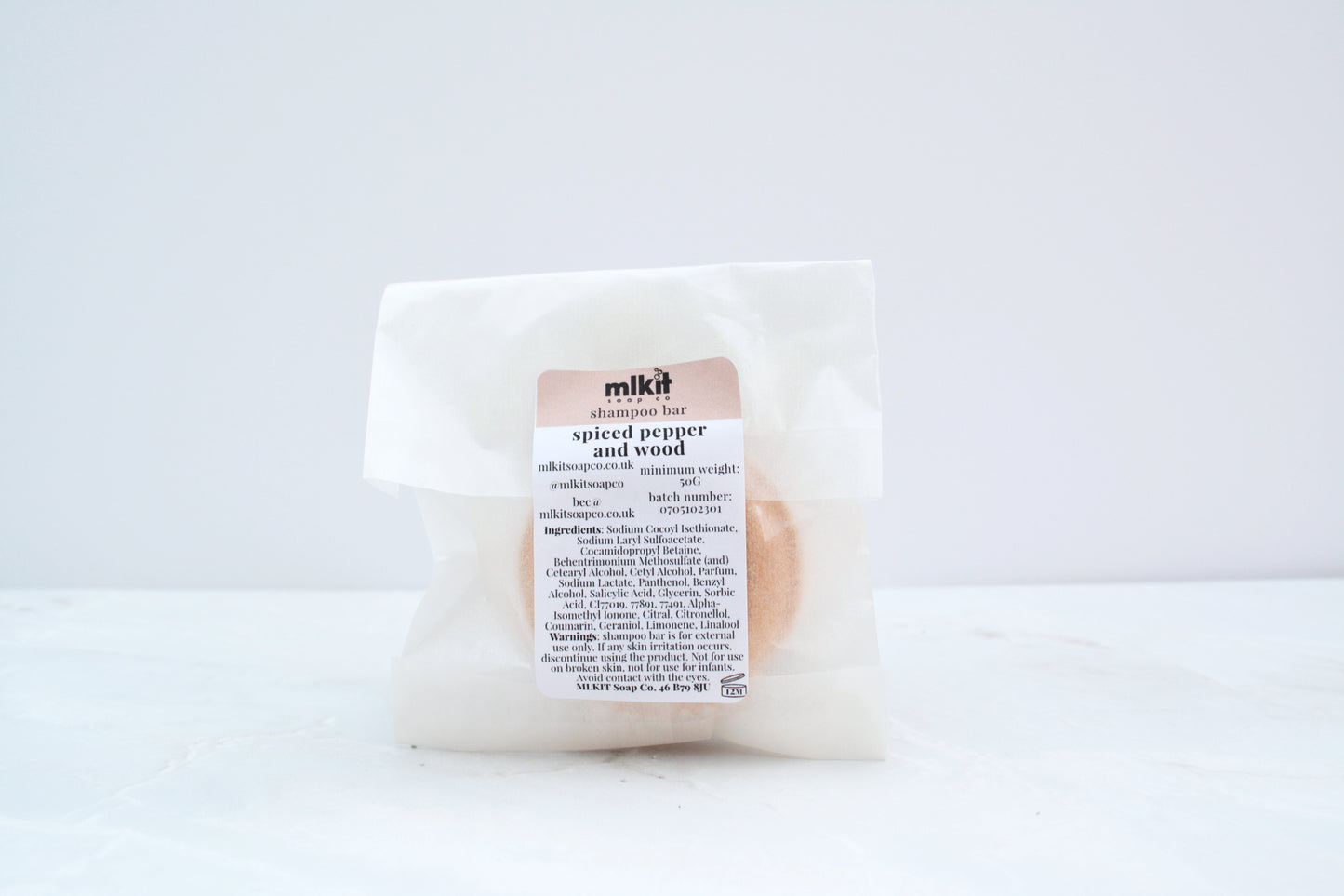 Spiced Pepper and Wood Shampoo Bar